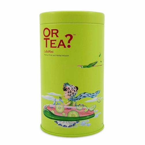 KT0007-CuBaMint - Biologische kruiden en fruitinfusie met pepermunt en komkommer - Theeblik