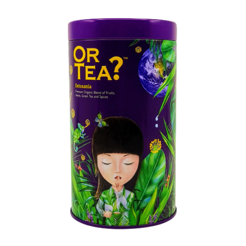 KT0008-Detoxania - Biologische groene the met kruiden en fruit - Theeblik